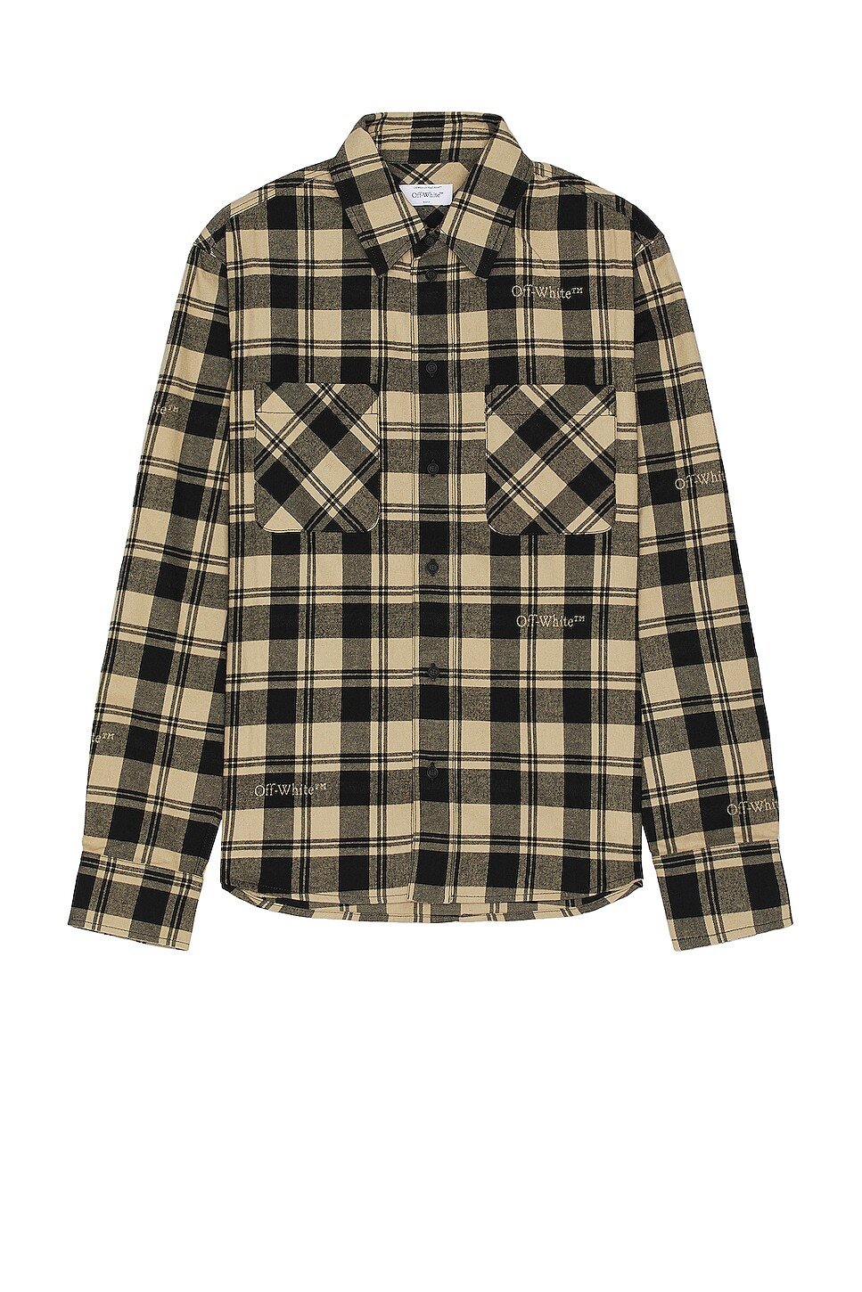 

Рубашка Off-White Check Flannel, цвет Beige Black