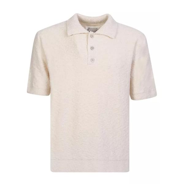 

Футболка short-sleeved bouclè knit polo shirt Maison Margiela, мультиколор