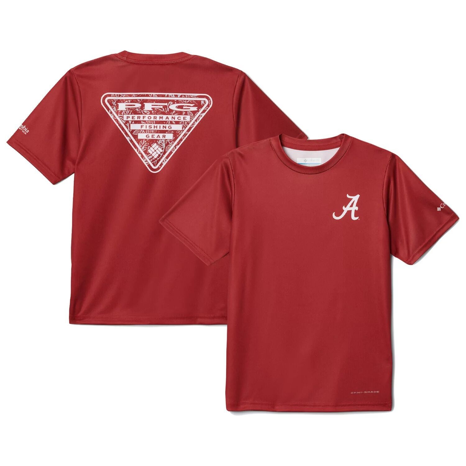 

Молодежная футболка Columbia Crimson Alabama Crimson Tide Terminal Tackle Two-Hit Omni-Shade Unbranded