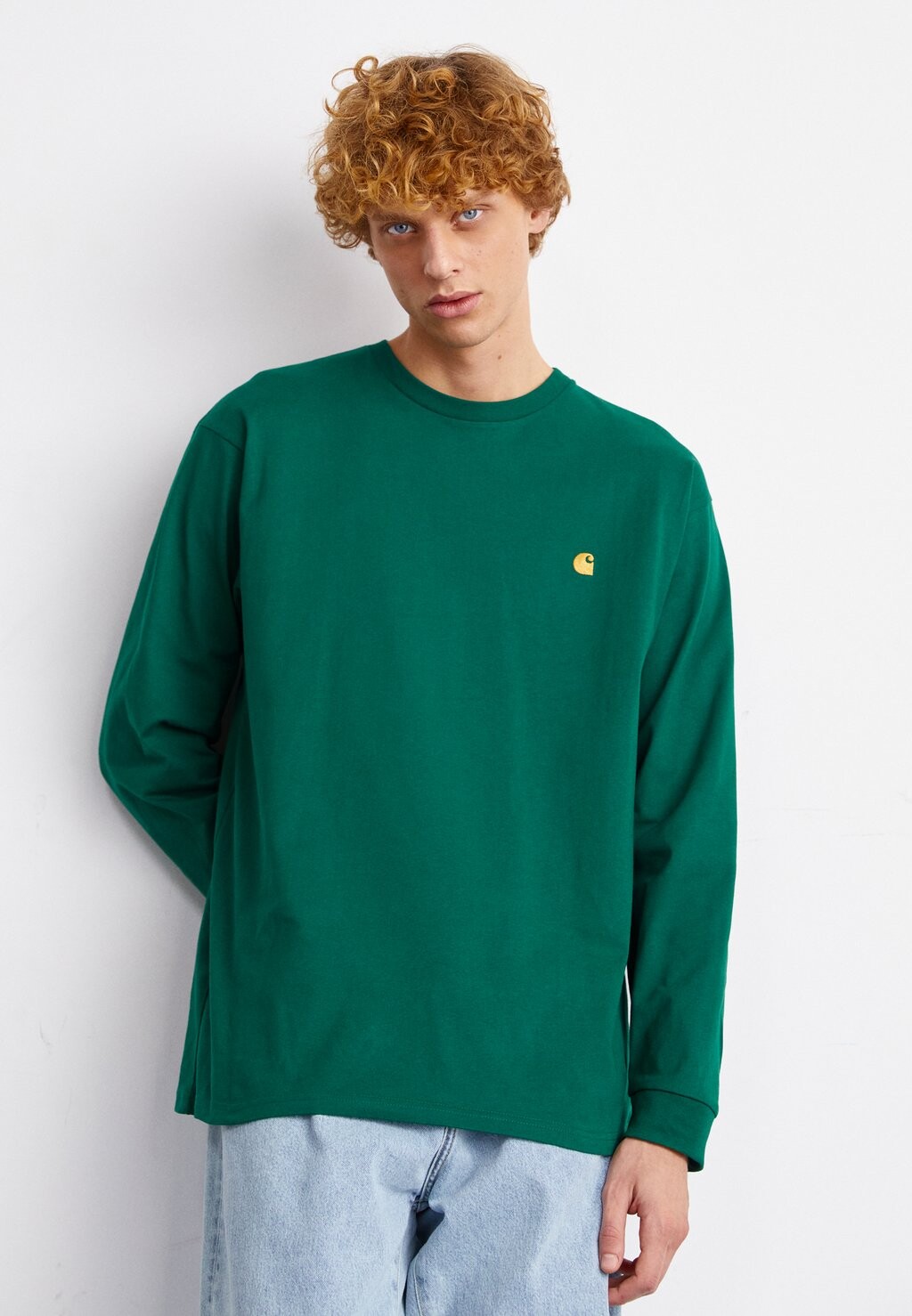 

Футболка с длинным рукавом Chase Carhartt WIP, цвет chervil/gold