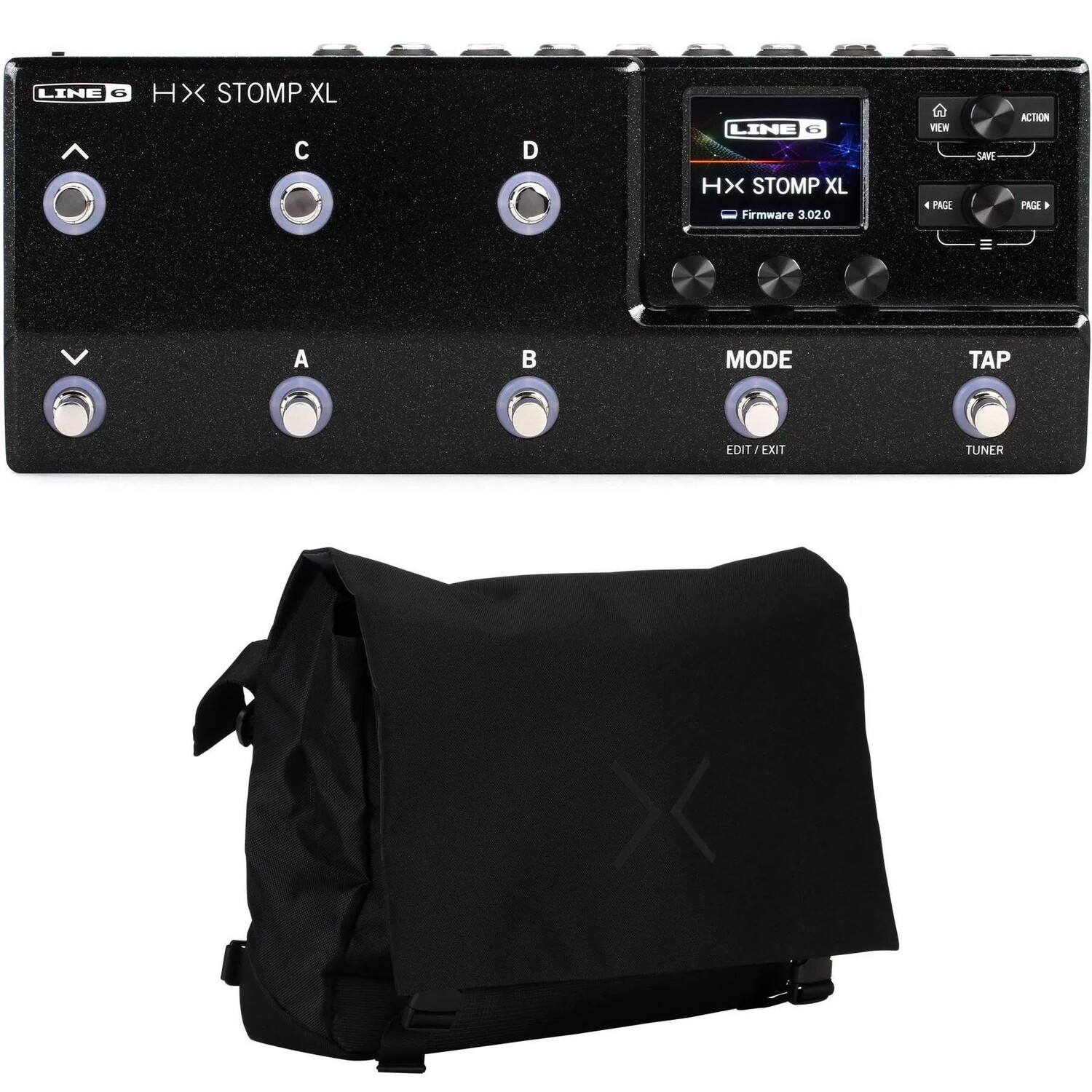 

Гитарный мультиэффектный напольный процессор New Line 6 HX Stomp XL и сумка-мессенджер