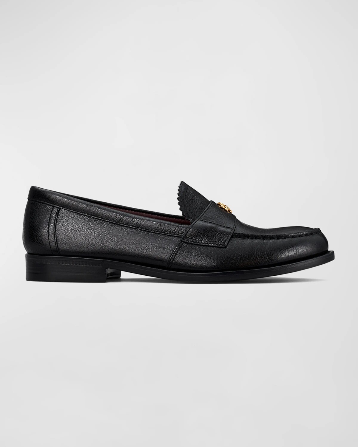 

Кожаные лоферы Perri с мини-медальоном Tory Burch, цвет Black