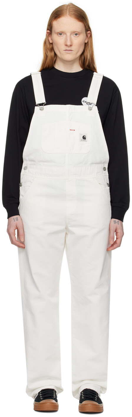 

Белый комбинезон с нагрудником Carhartt Work In Progress
