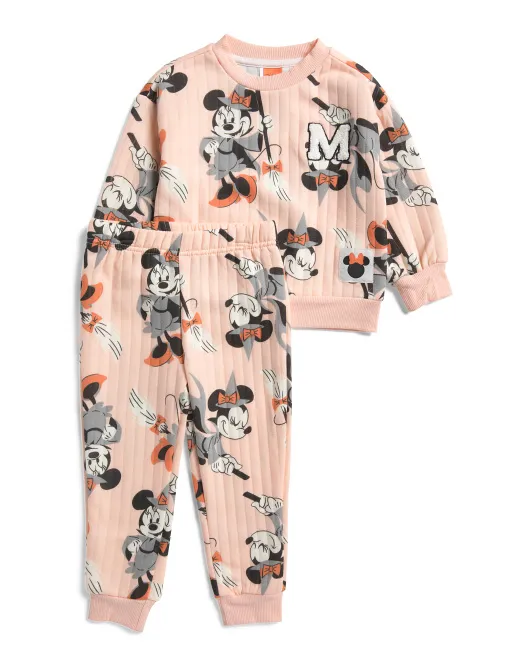 

Стеганый спортивный комплект из 2 предметов для маленьких девочек Minnie Mouse, цвет Multi