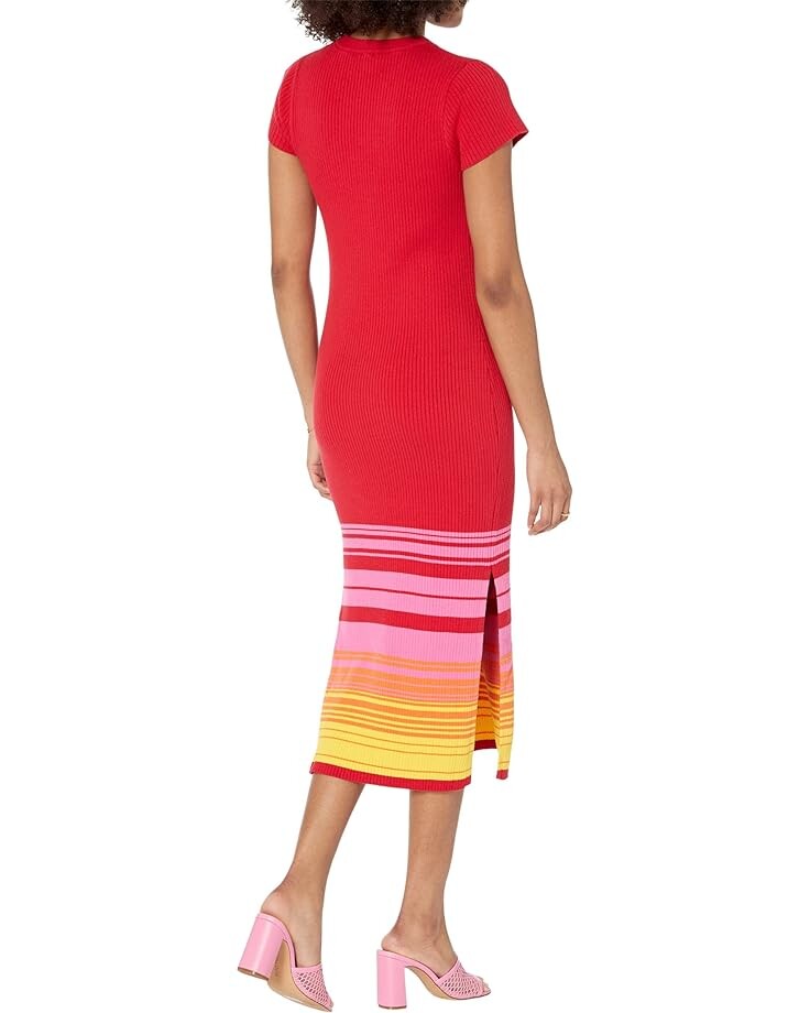 

Платье MONROW Sunset Cap Sleeve Midi Dress, цвет Sunset