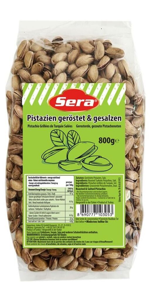 

Sera Фисташки жареные и соленые неочищенные - Антеп Фистик 800г