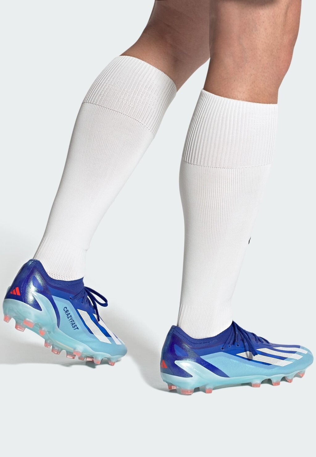 

Футбольные бутсы с шипами CRAZYFAST Adidas, яркое королевское облако белый солнечный красный