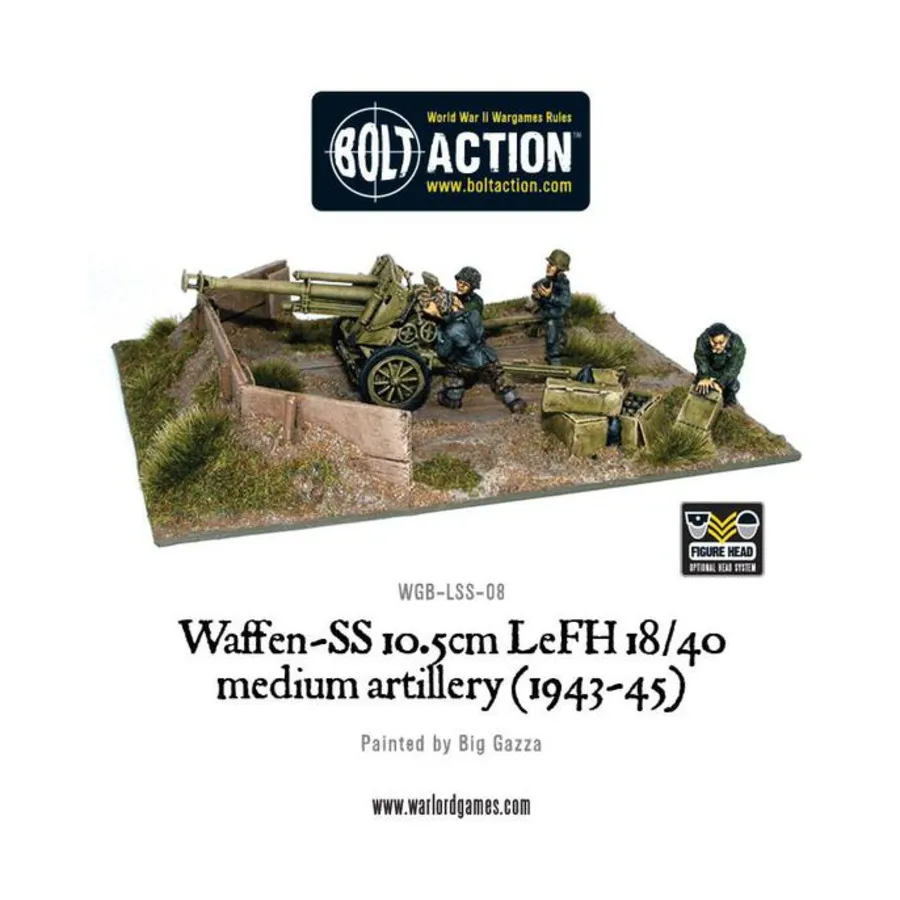 

Пушка Waffen-SS 10,5CM LeFH 18, Bolt Action - German - Waffen-SS (28mm)