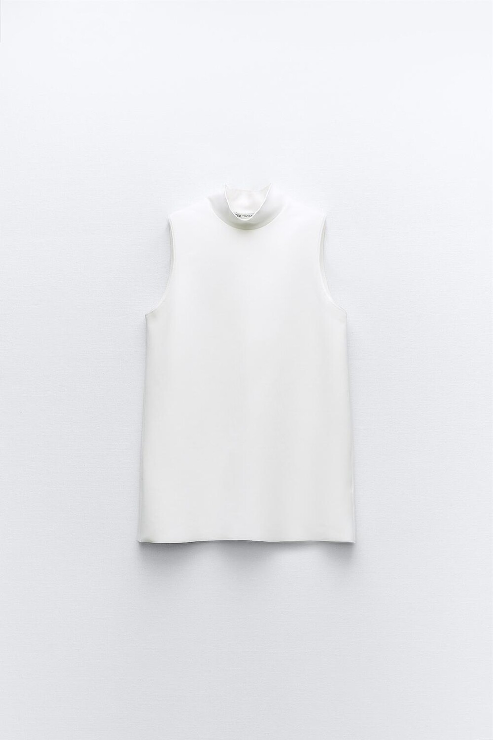 

Топ с эффектом неопрена ZARA, белый