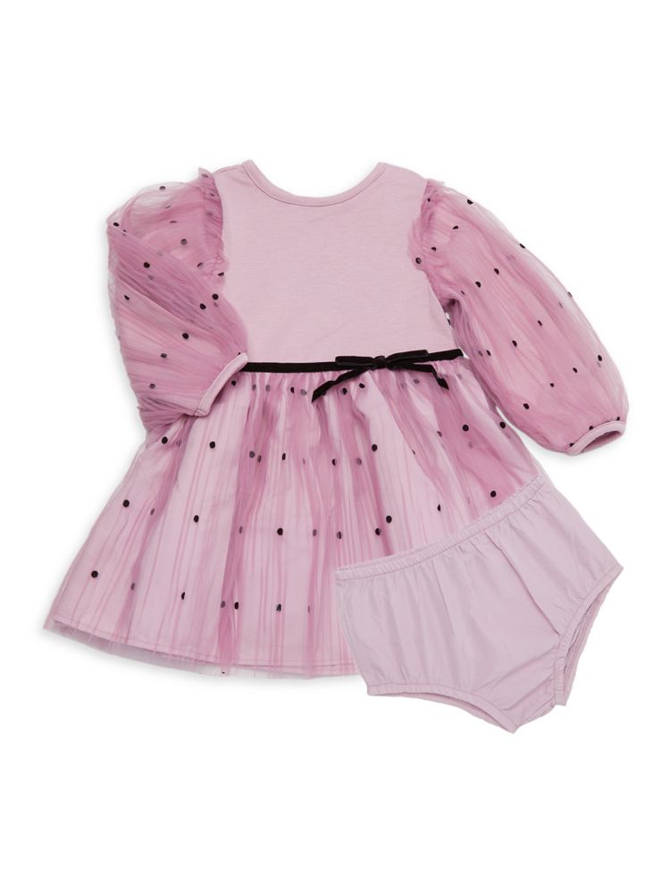 Комплект из 2 предметов с флокированным платьем и шароварами для малышки Pippa & Julie, фиолетовый
