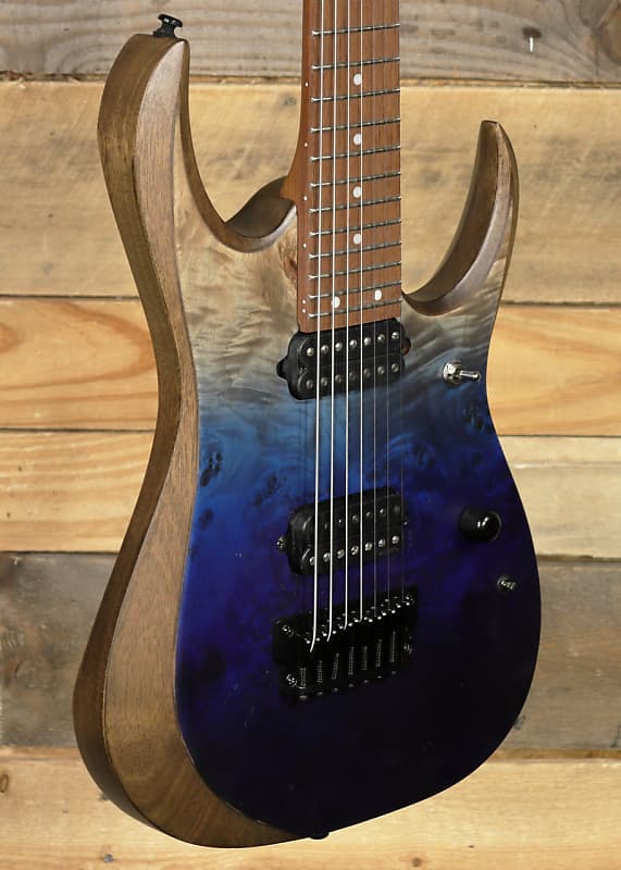 цена Электрогитара Ibanez RGD7521PB 7-String Electric Guitar Deep Seafloor Fade Flat