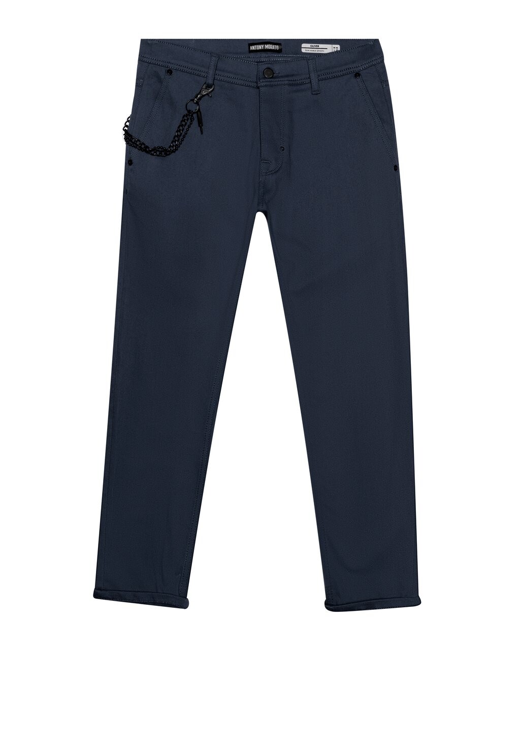 

Брюки Oliver Slim-Fit Ankle-Length Trousers Antony Morato, цвет blue ink