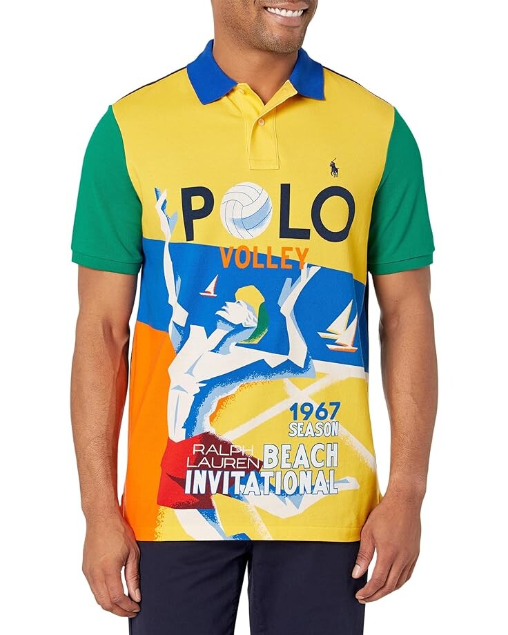 

Поло Polo Ralph Lauren Classic Fit Mesh Graphic, желтый