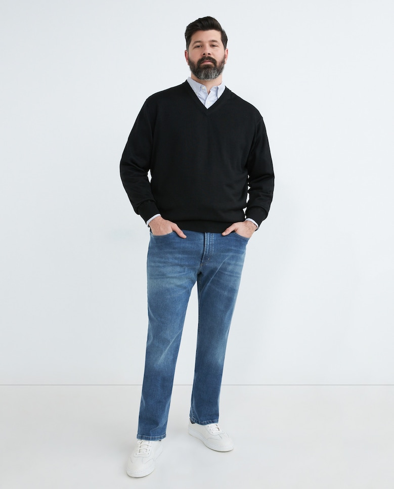 Базовый мужской свитер больших размеров Emidio Tucci, черный мужской свитер на пуговицах тонкий эластичный однотонный пуловер с v образным вырезом декорированный пуговицами весна осень 2022