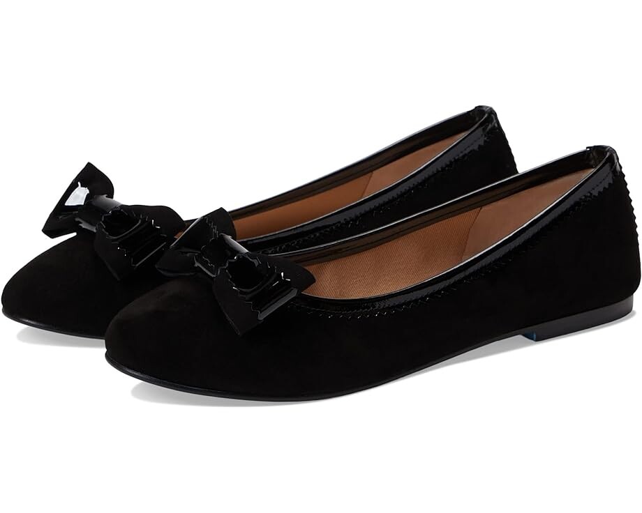 Туфли на плоской подошве French Sole Blair, цвет Black Suede/Patent балетки french sole blair цвет black suede patent