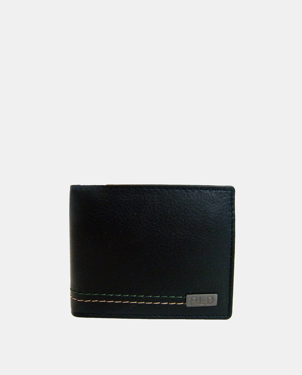 цена Черный кожаный кошелек в американском стиле со съемным отделением для карт и RFID-защитой. Antonio Pulido, черный