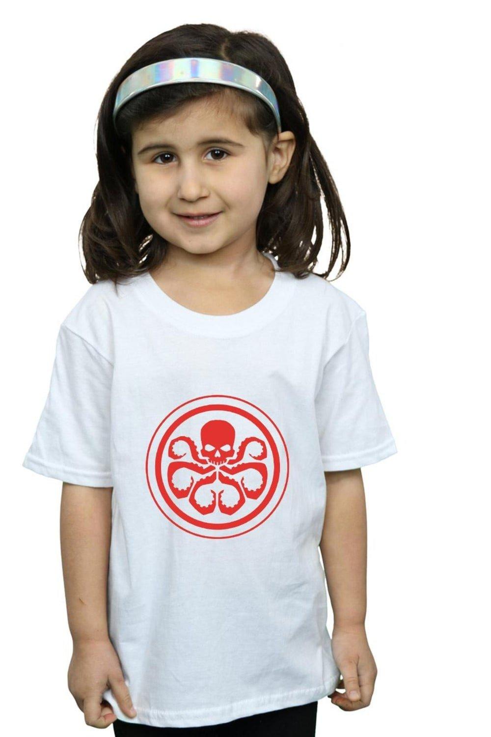 хлопковая футболка с логотипом box marvel белый Хлопковая футболка с логотипом Hydra Marvel, белый