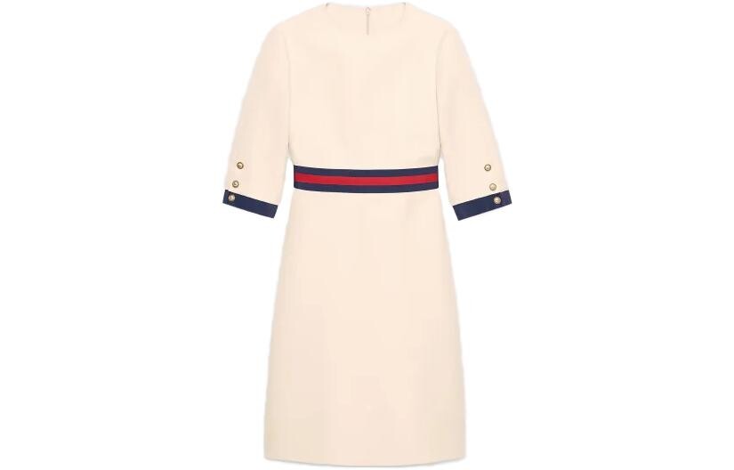 

Платье с короткими рукавами женское коричневое Gucci