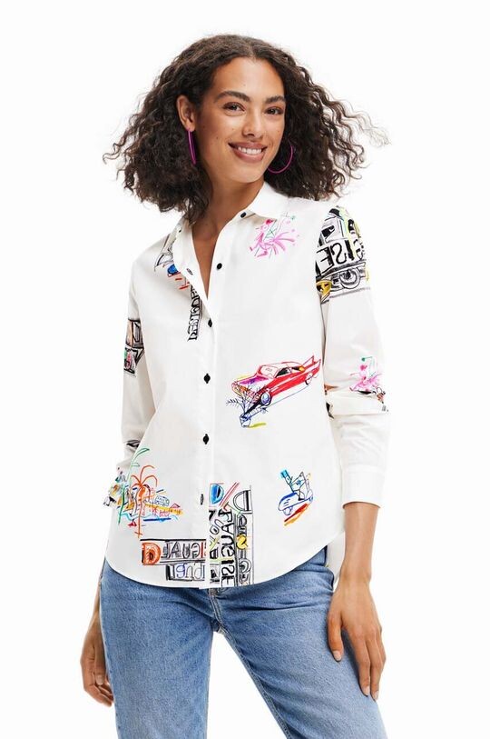 

Рубашка из хлопка Desigual, белый