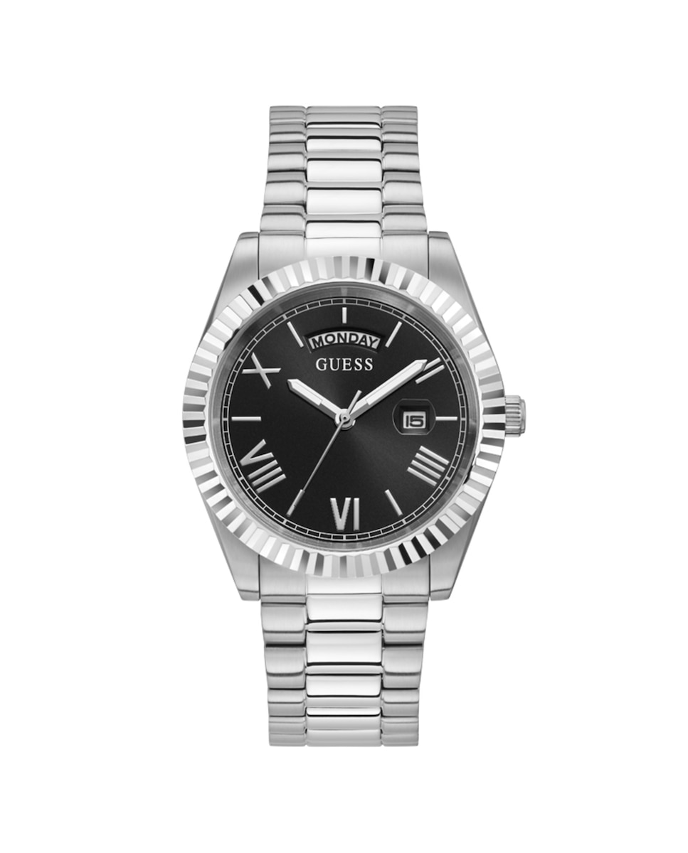 Мужские часы Connoisseur GW0265G1 со стальным и серебряным ремешком Guess, серебро