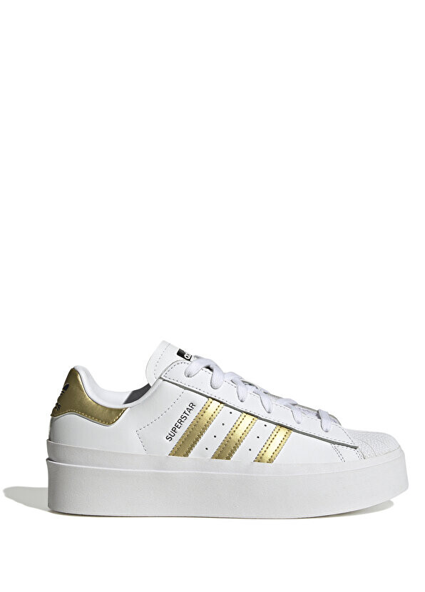 

Белые женские кожаные кроссовки superstar bonega Adidas, Белый