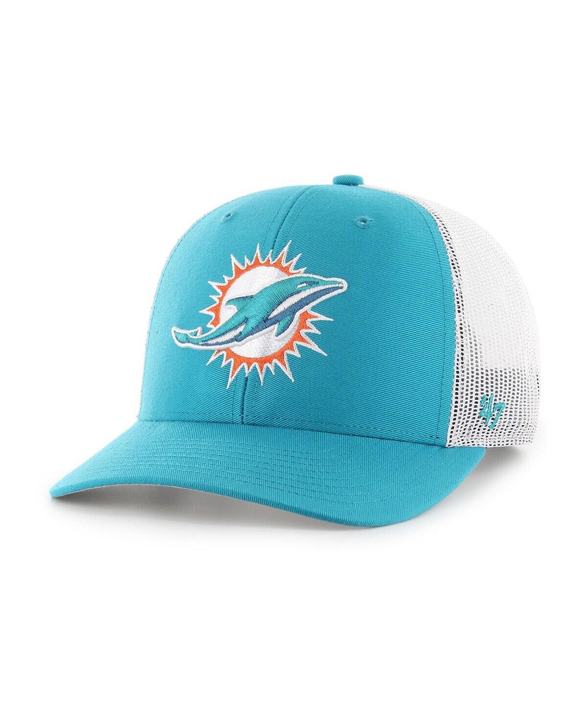 

Мужская регулируемая кепка дальнобойщика Aqua Miami Dolphins '47 Brand