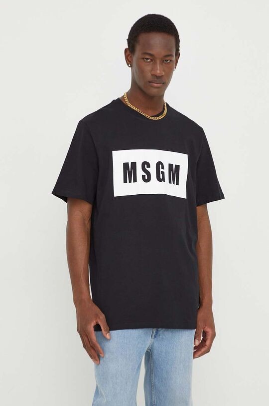 

Хлопковая футболка MSGM, черный