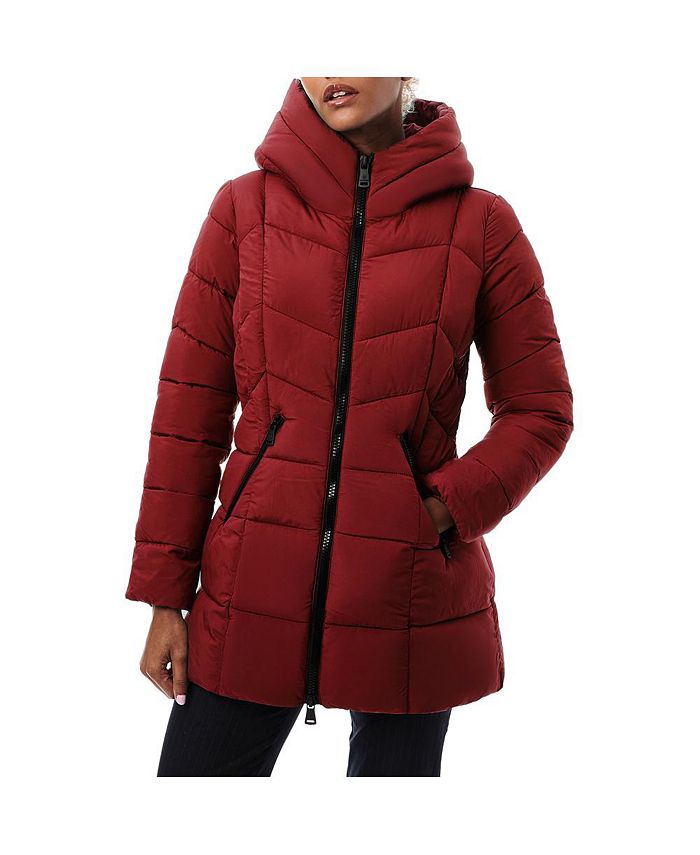 худи gaialuna средней длины размер 146 красный Женская куртка-пуховик средней длины Bernardo, красный