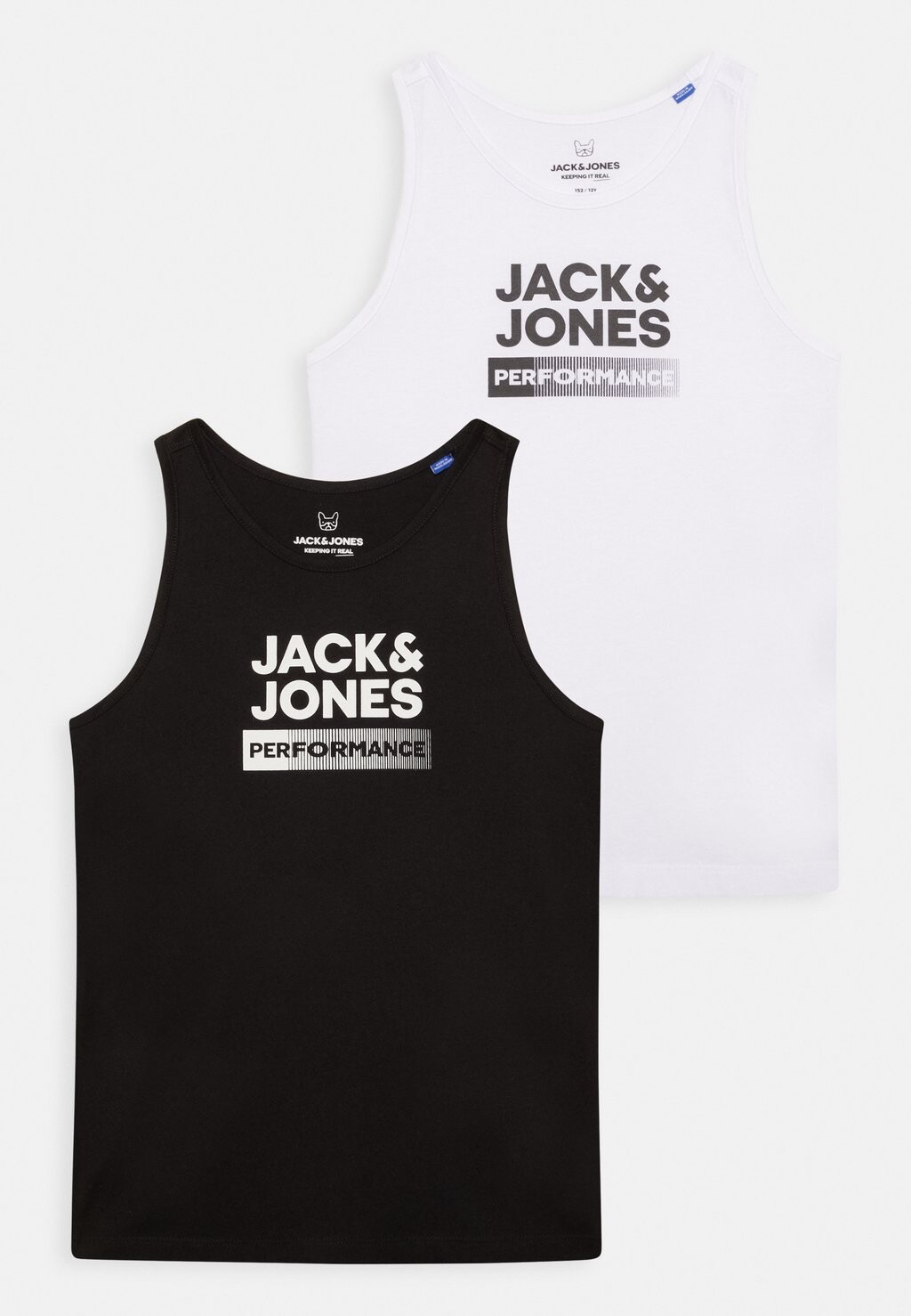 

Верх Jcoz Sport Logo Tank Top 2 Pack Jack & Jones, цвет black / white