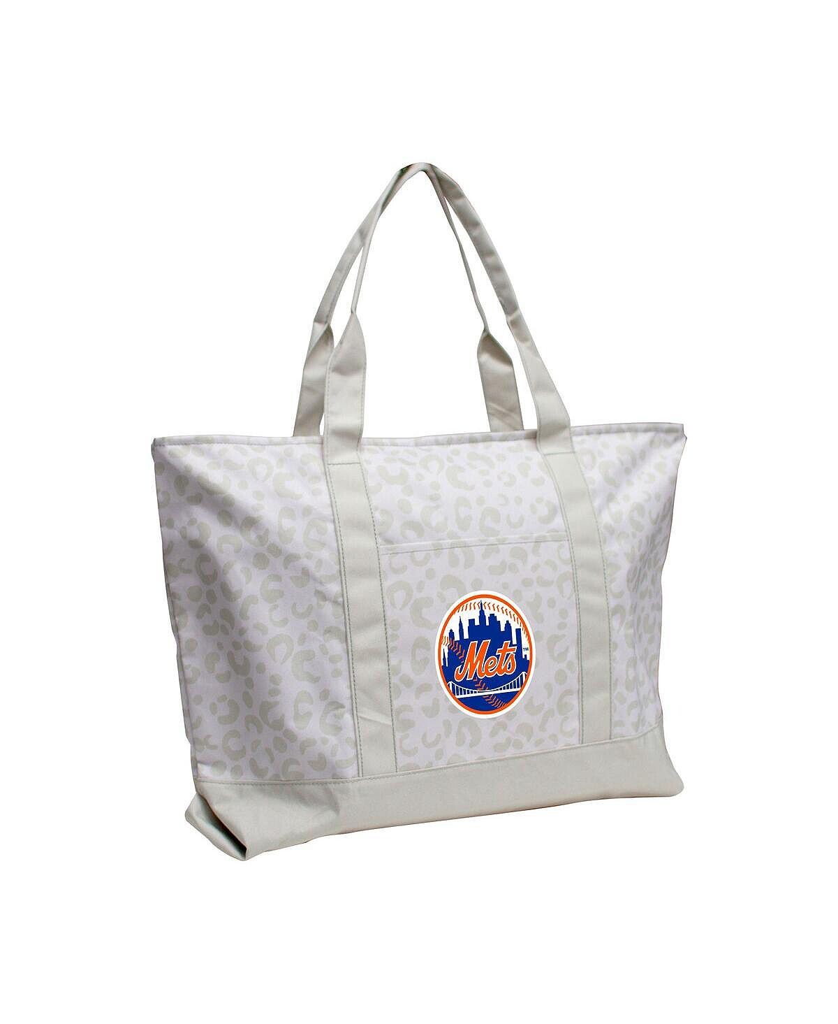 

Женская сумка-тоут с леопардовым узором New York Mets Logo Brands, белый