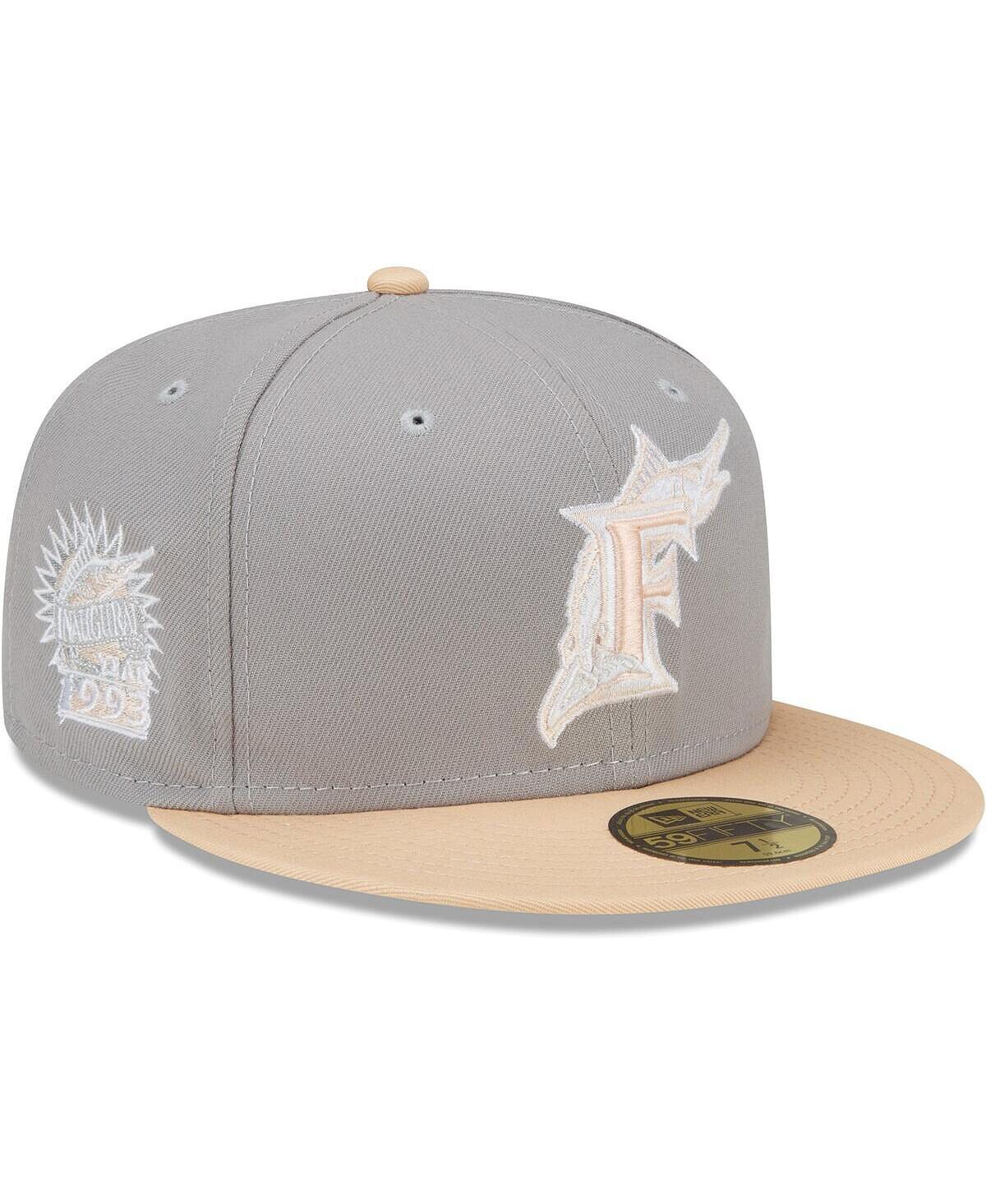 

Мужская серая, персиковая шляпа Florida Marlins Cooperstown Collection Purple Undervisor 59FIFTY. New Era