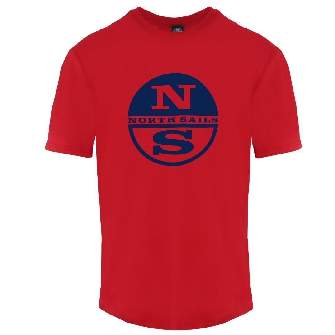 Красная футболка с логотипом Circle NS North Sails, красный темно синяя футболка с круглым логотипом north sails синий