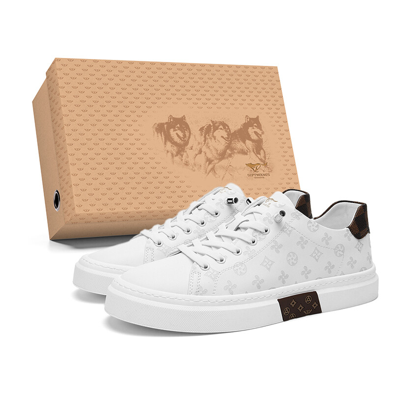 

Кроссовки SEPTWOLVES Skateboarding Shoes Men Low-top, цвет [Qixi Festival Gift]White socks as a gift (standard shoe size)