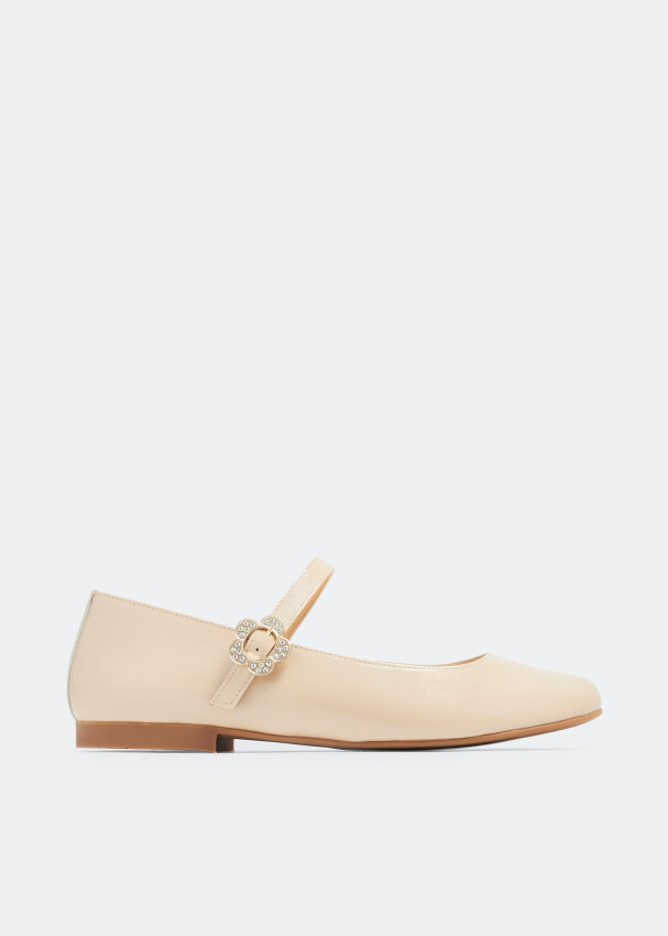 

Балетки Andanines Crystal Mary-Jane Ballerinas, бежевый