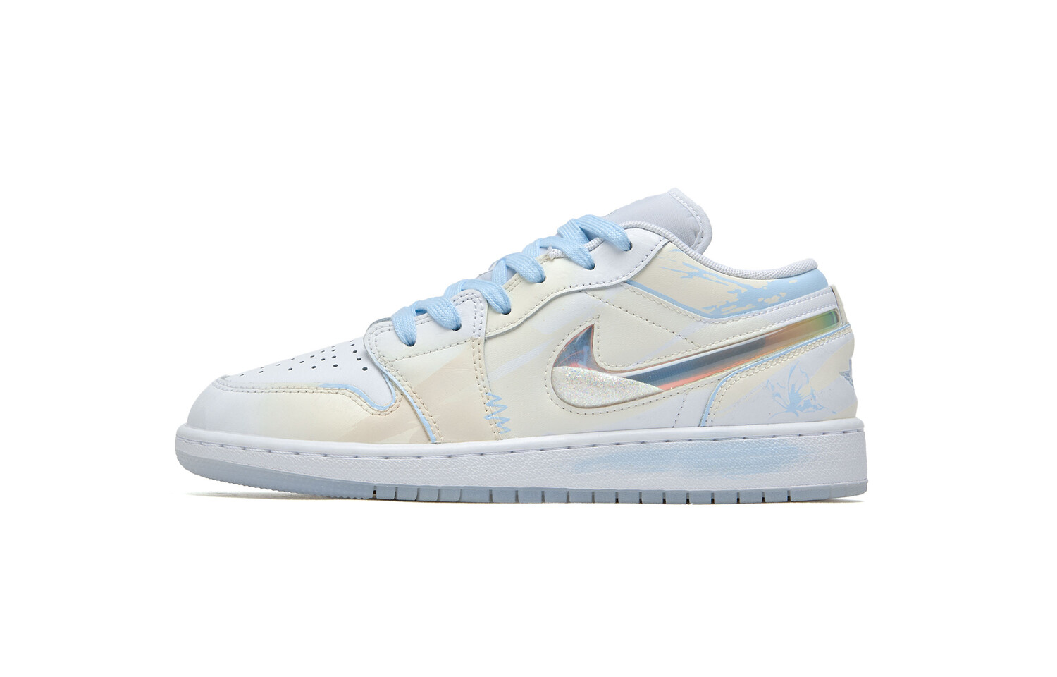 

Кроссовки Air Jordan 1 Vintage Basketball Shoes Women's Low-top Blue, белый