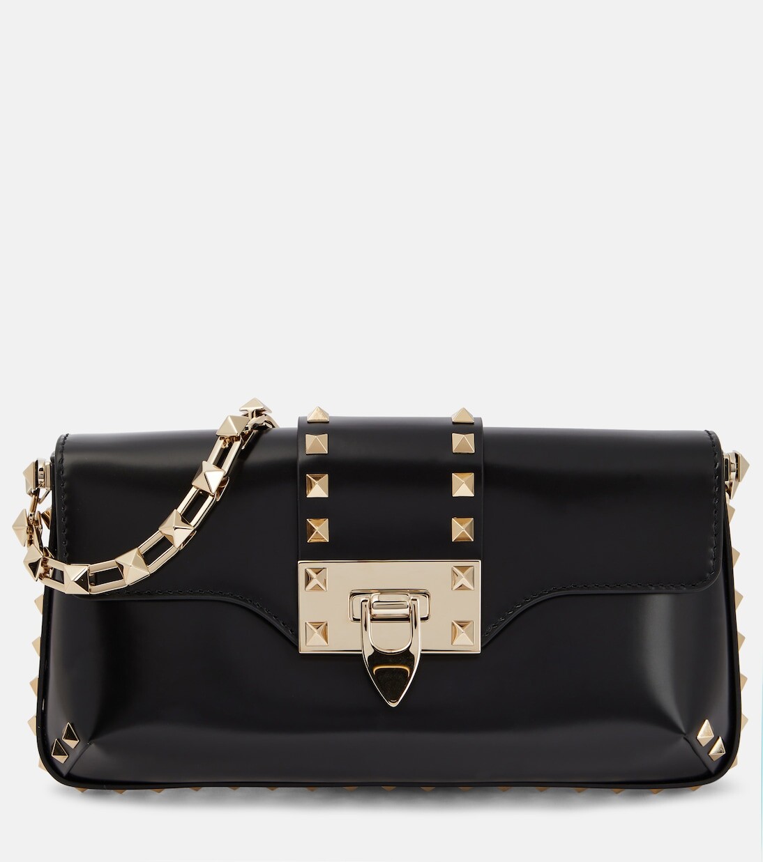 

Маленькая кожаная сумка через плечо rockstud Valentino Garavani, черный
