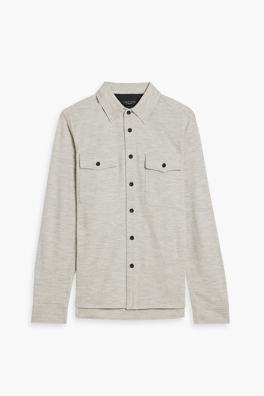 

Рубашка из меланжевой шерсти RAG & BONE, серый