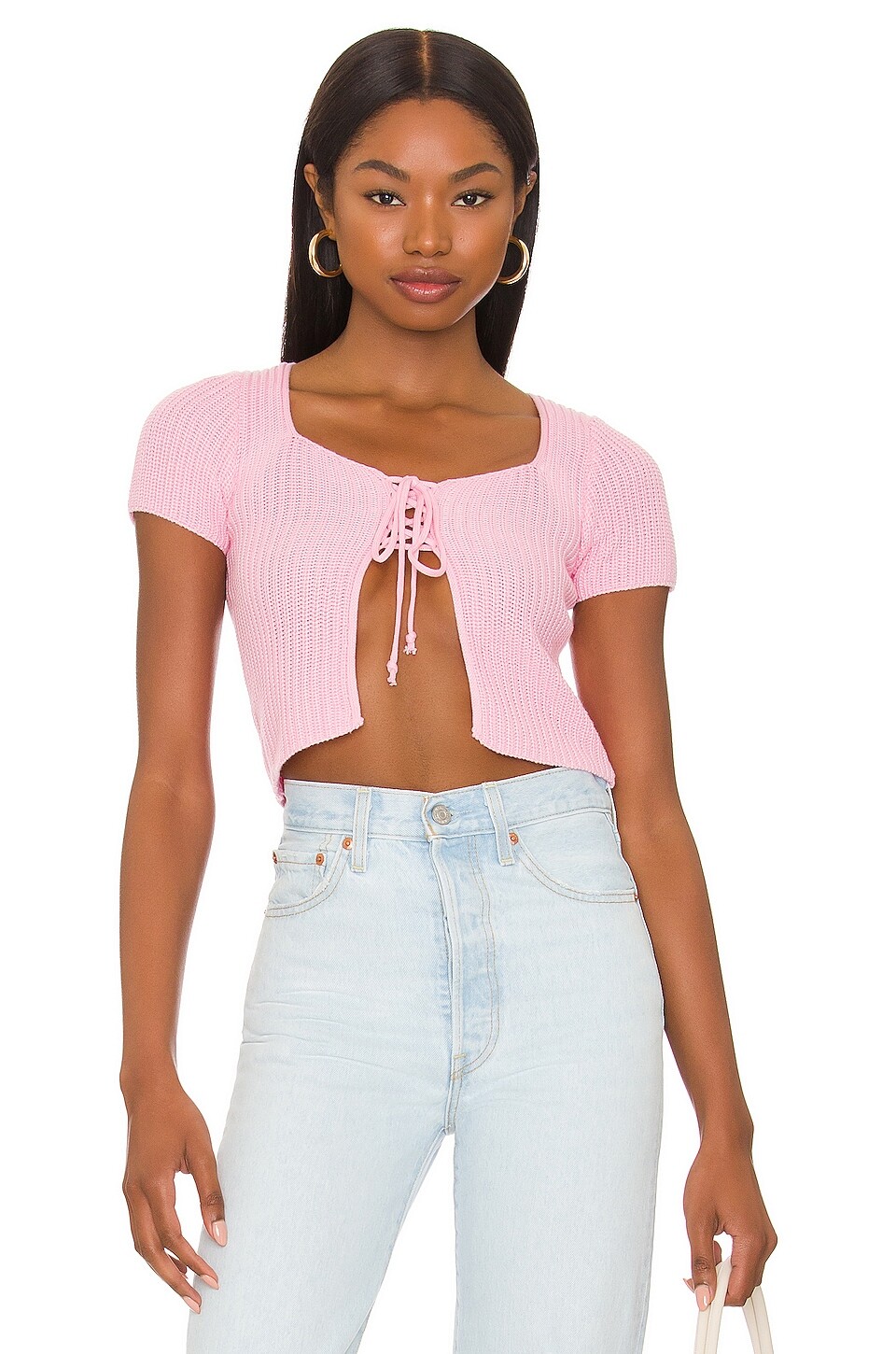 

Топ superdown Audrey Knit, розовый