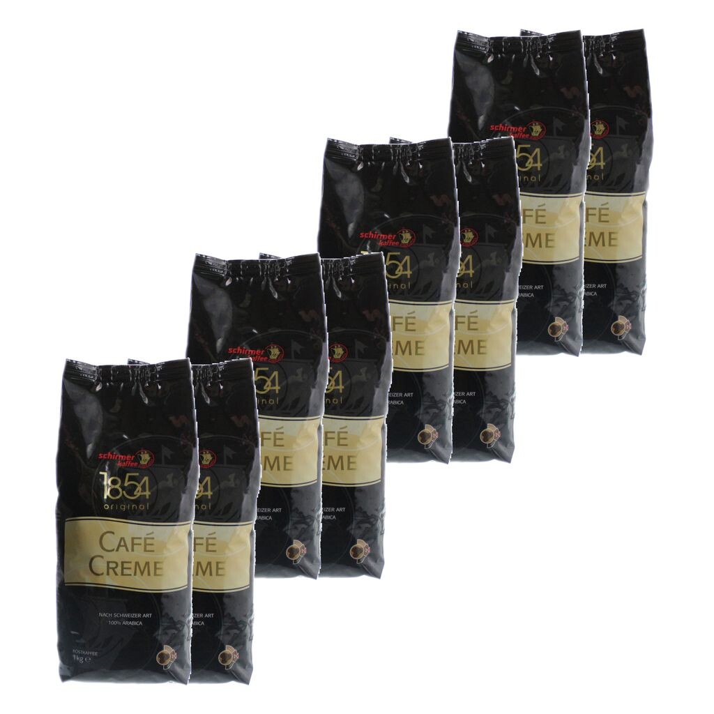

Schirmer Coffee Cafe Cream Swiss Style, цельные зерна, кофейные зерна, упаковка из 8 шт., 8 x 1000 г