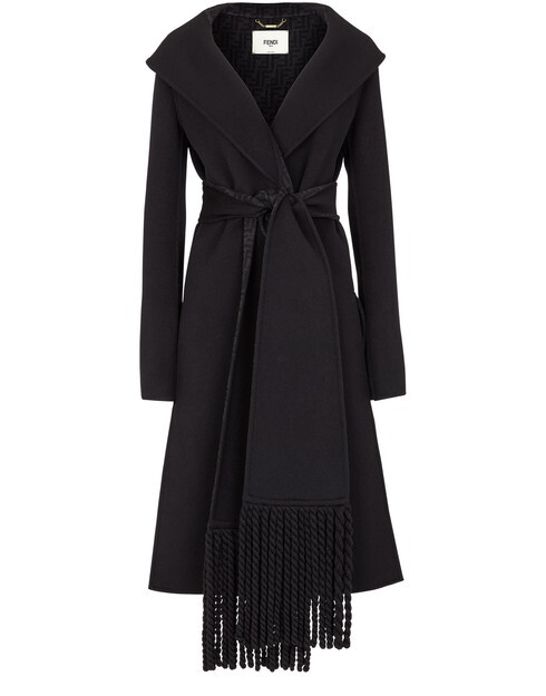 

Шерстяное пальто Fendi, темно-серый