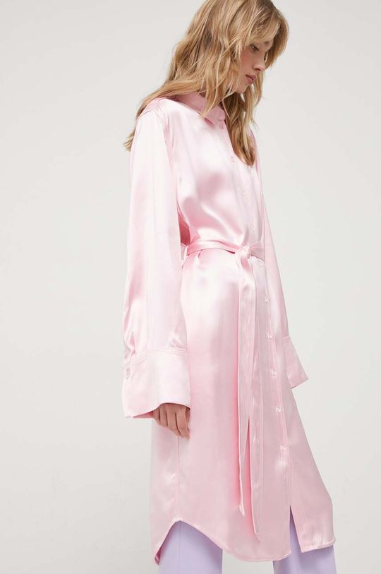 платье миди ditta из переработанного полиэстера с металлизированными завитками stine goya цвет swirl Платье Стине Гойи Stine Goya, розовый