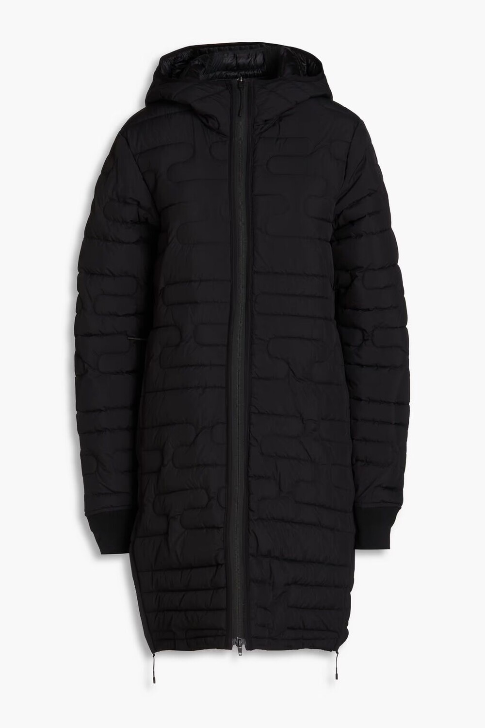 

Стеганое пальто с капюшоном Y-3, черный
