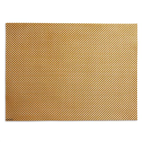 

Прямоугольная подставка для столовых приборов из корзинчатого плетения, 14 x 19 дюймов. Chilewich, цвет Gold