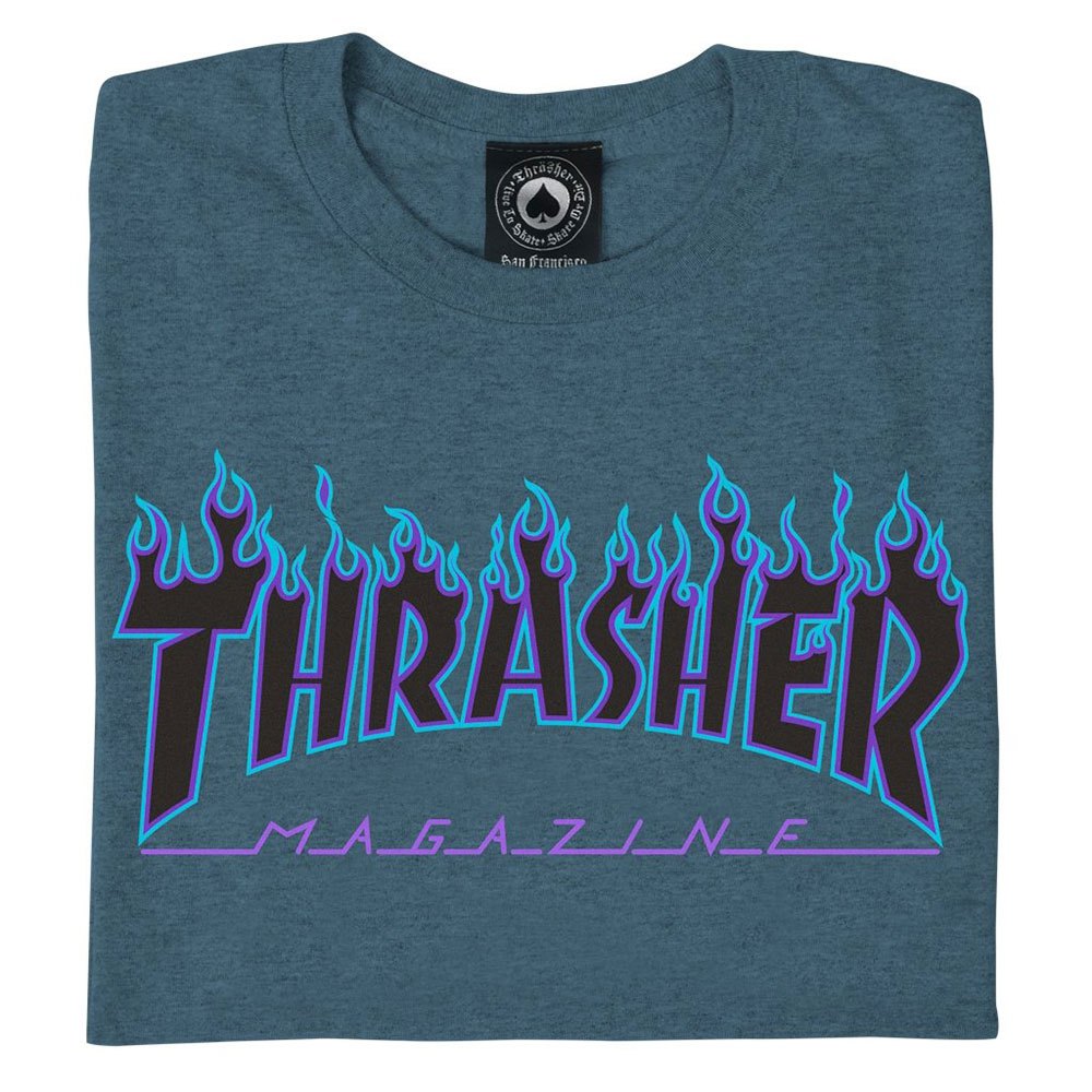 Футболка <b>Thrasher</b> Flame, фиолетовый - фото 2. Футболка <b>Thrasher</b> Flame, фиол...