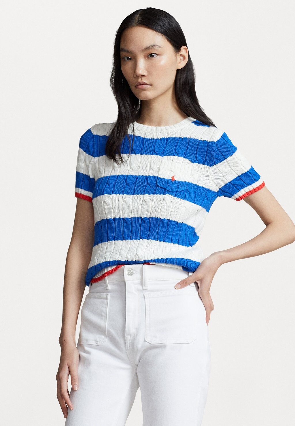 

Футболка с принтом Short Sleeve Polo Ralph Lauren, цвет white/heritage blue