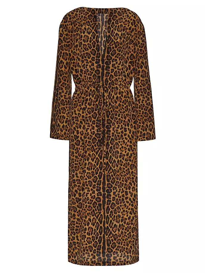 

Платье из крепдешина Animalier Valentino Garavani, цвет animal print