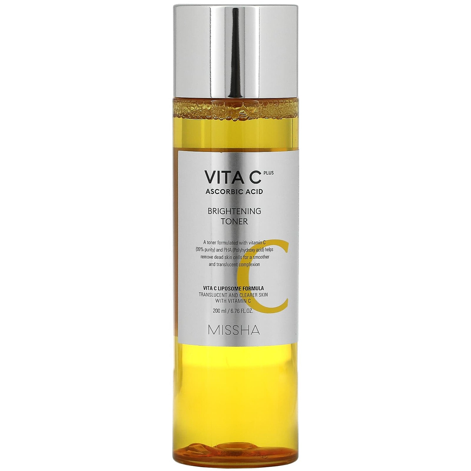 

Vita C Plus Ascorbic Acid, Осветляющий тоник, 6,76 жидких унций (200 мл), Missha