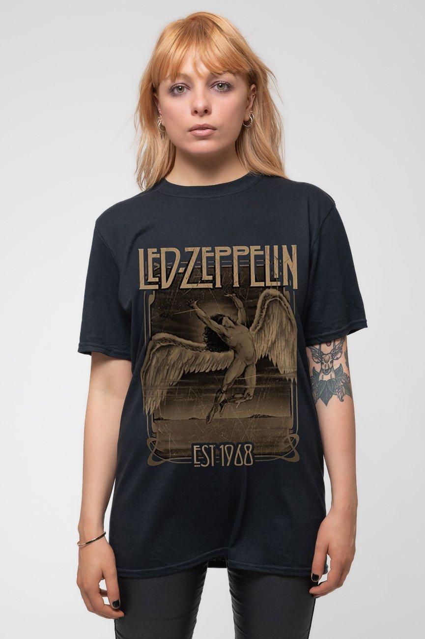 Выцветшая падающая футболка Led Zeppelin, черный темно фиолетовая мужская черная футболка с графическим рисунком футболка с фанатом рок группы размер s 3xl модная футболка топ футболка