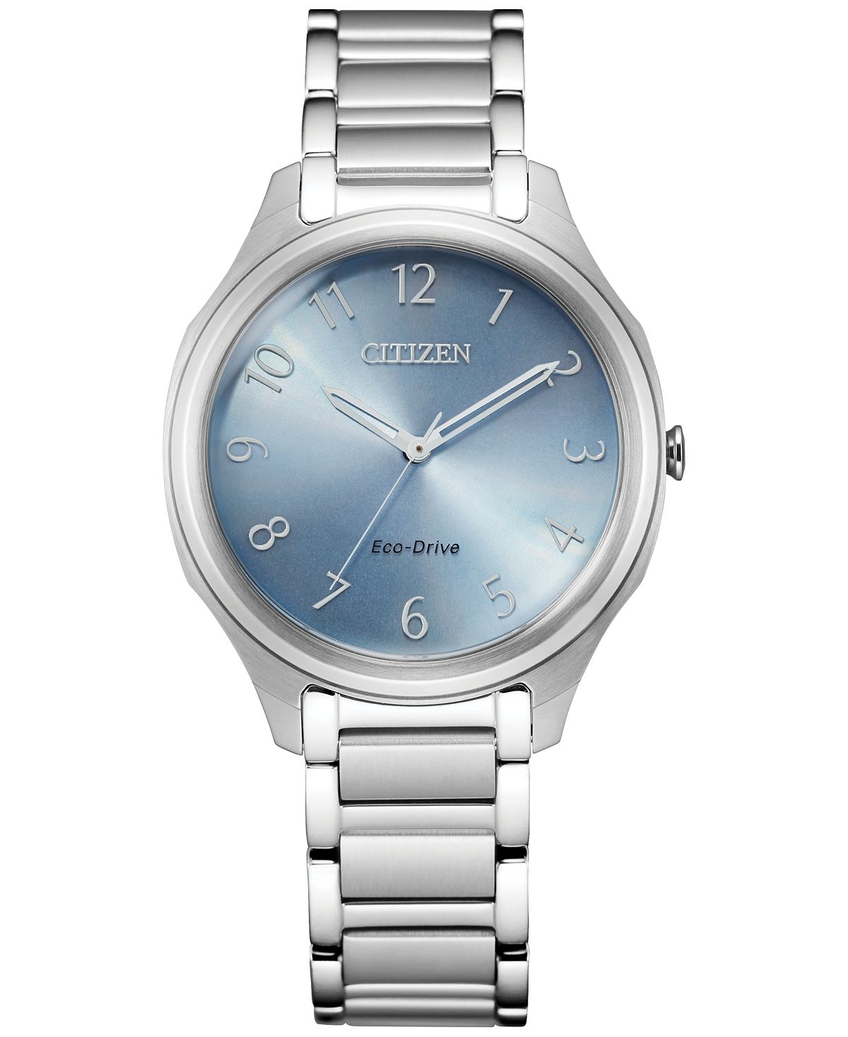 Женские часы Eco-Drive с браслетом из нержавеющей стали, 35 мм Citizen, серебро фото