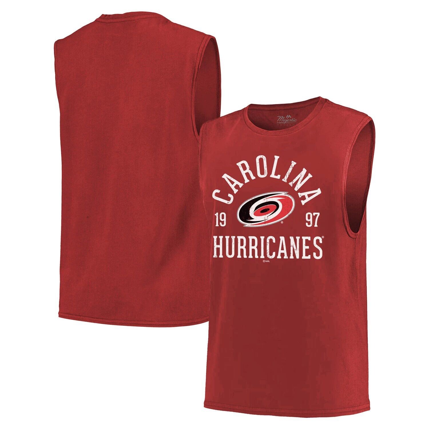 

Мужская майка Majestic Threads Red Carolina Hurricanes Softhand Muscle Tank